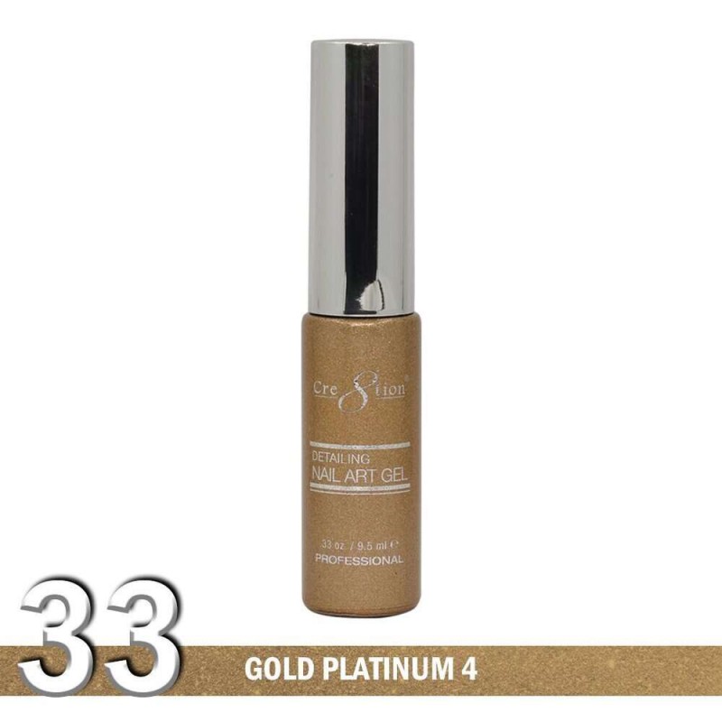 Cre8tion Detailing Nail Art Gel, 33, Gold Platinum 4, KK1025 